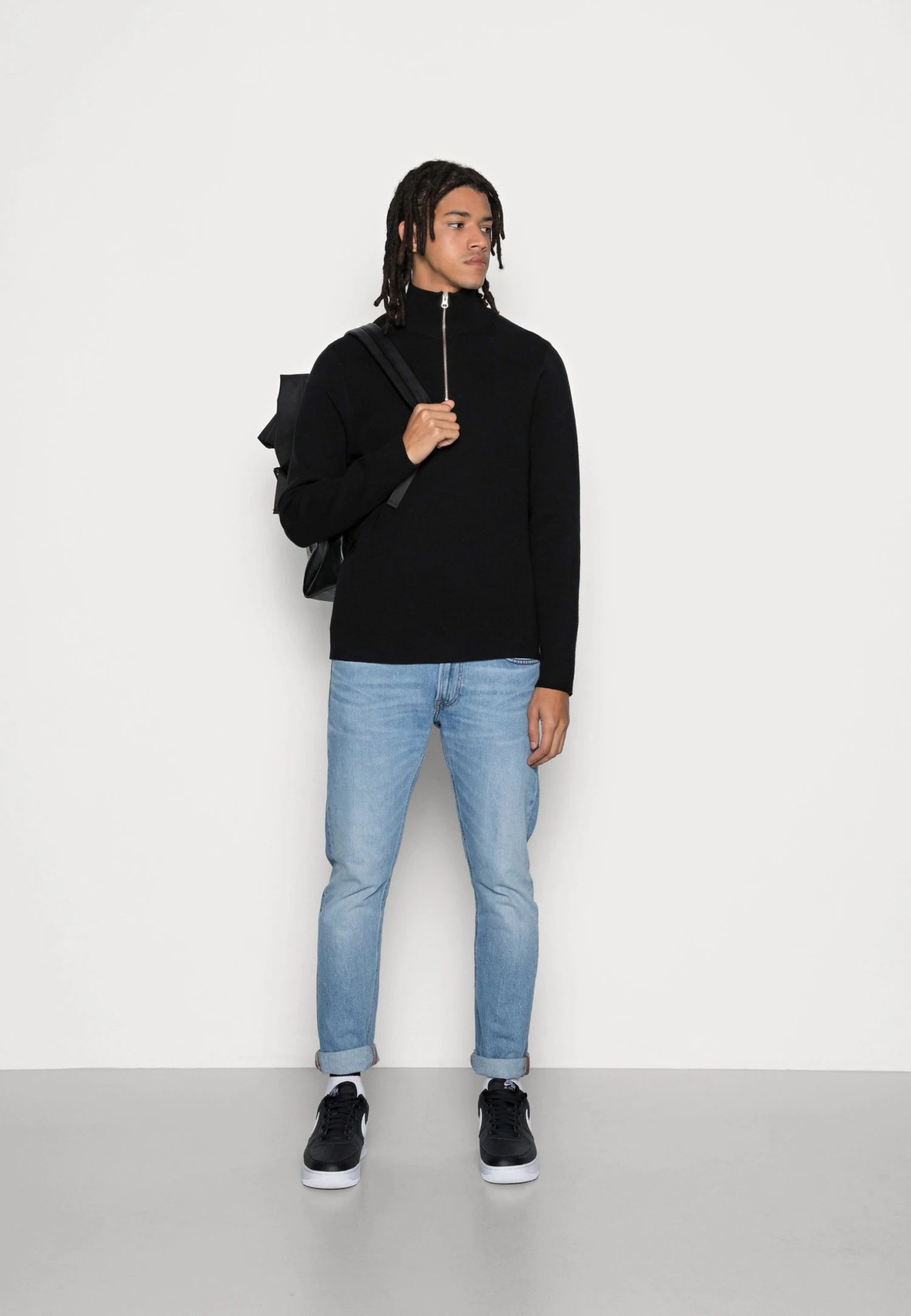 Samsøe Samsøe GUNAN TURTLE NECK ZIP - Pullover Men 4 Samsøe Samsøe GUNAN TURTLE NECK ZIP - Pullover Men – Image 2