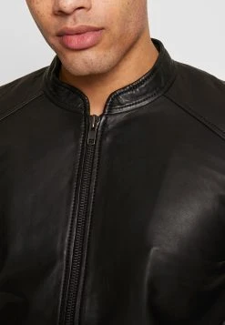 Samsøe Samsøe STARSHIP JACKET - Veste en cuir Men -Samsøe Soldes 89a5e47b051841a480436e7192d530a1